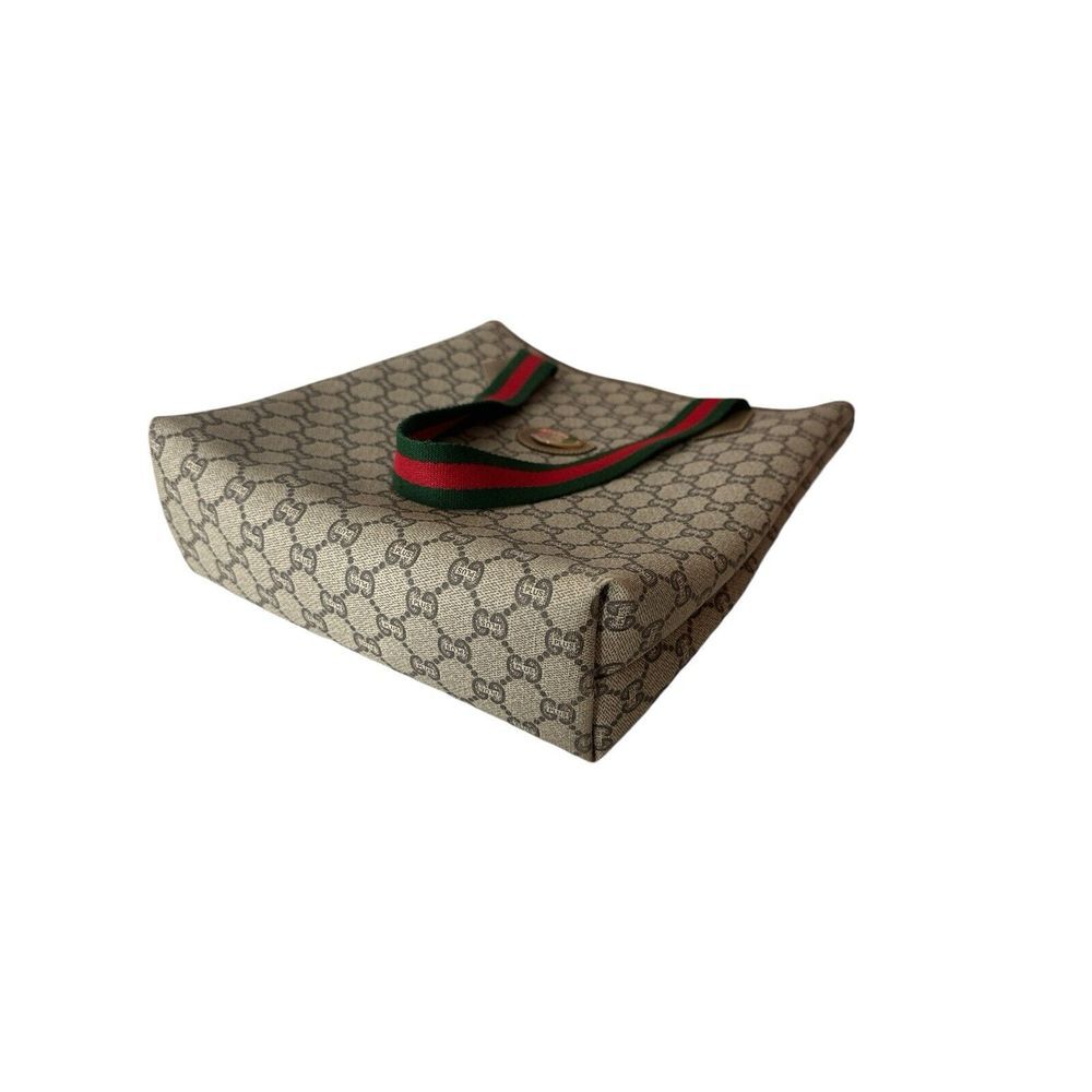 Authentic Gucci GG Plus Mini Beige‎ Sherry Line Tote Bag SKS5618 - Picture 9 of 14